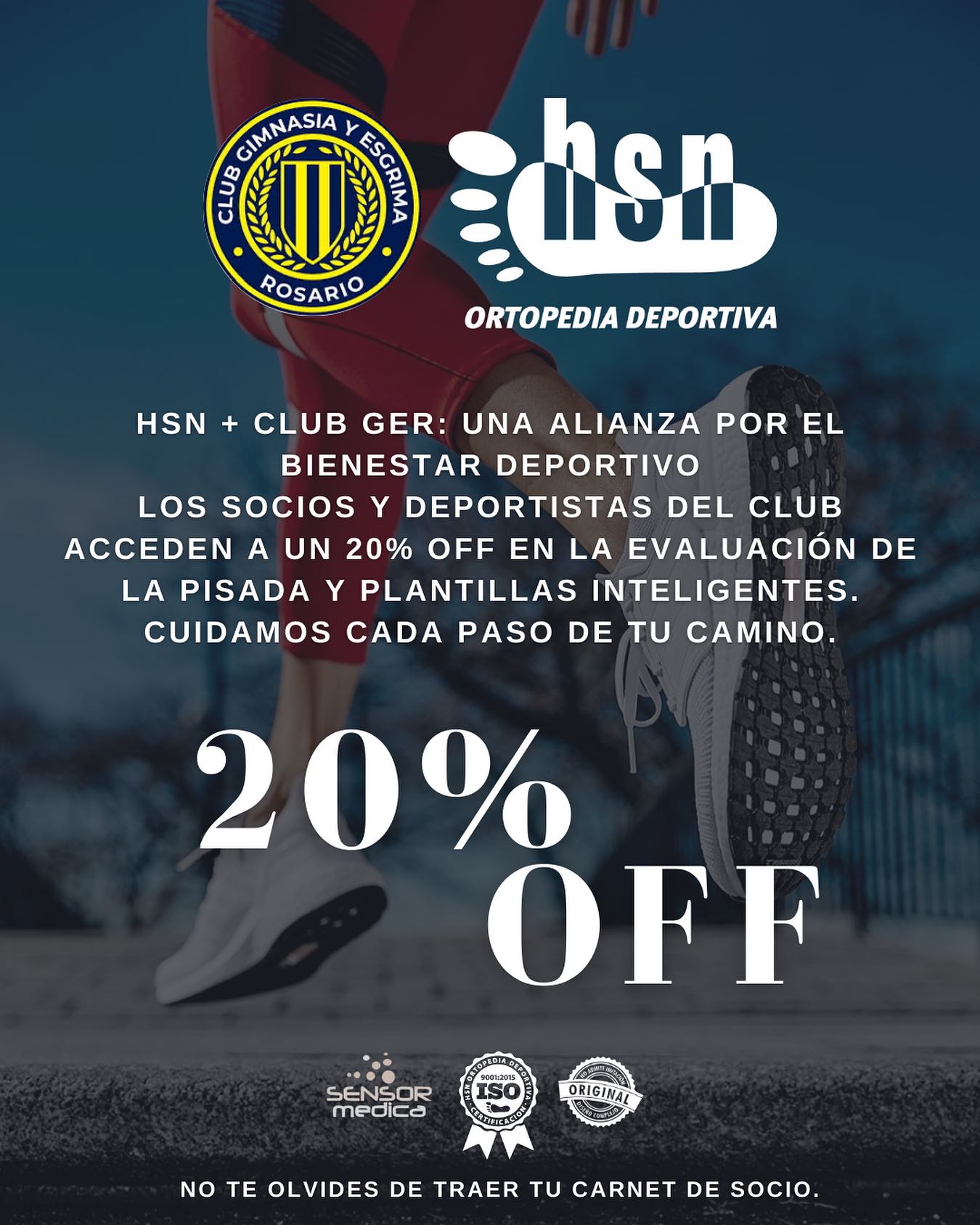 @ortopediahsnrosario y @clubger una alianza por el bienestar de cada deportista!! ⛹️🏊♀️🤾♀️🤺🏊♀️🤽🚴♂️
#deportistas #empresarios #salud
.
HSN siempre a la vanguardia en salud del pie y mejorando la calidad de vida.
.
📱Escribinos y te contamos todo!
.
#hsnortopediarosario
.
#hsn #ortopedia #hsnortopedia #hsnortopediadeportiva #plantillasortopedicas #plantillasinteligentesHSN #electricidadestática #inhibidorelectricidadestática #rosario #argentina