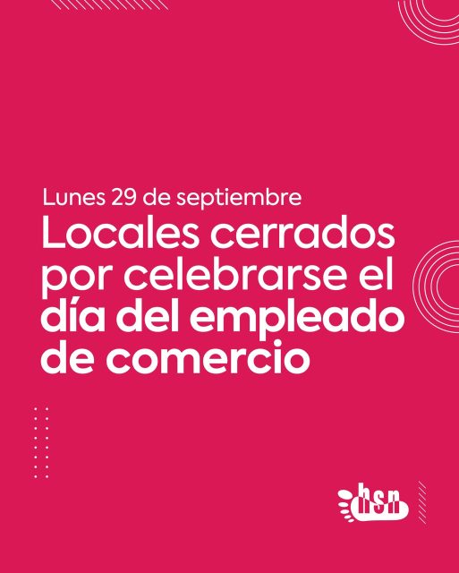 El próximo lunes 29 de septiembre nuestros locales de 📍Alvear 324 y de📍Shopping Fisherton Plaza permanecerán cerrados por el #DíaDelEmpleadoDeComercio.
👉🏽 Nos vemos los días previos y el martes!
#plantillasperdonalizadas #plantillasortopédicaspersonalizadas