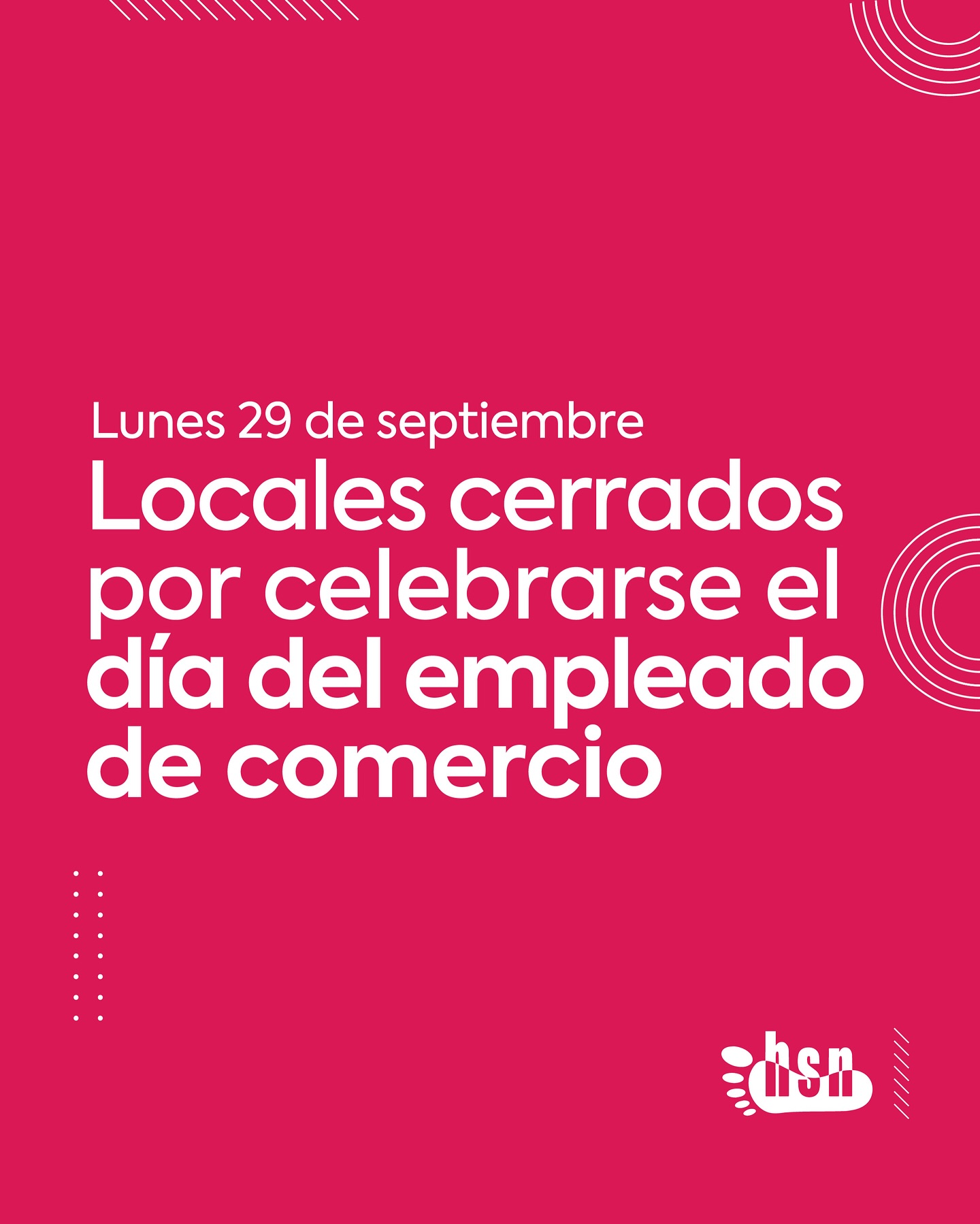 El próximo lunes 29 de septiembre nuestros locales de 📍Alvear 324 y de📍Shopping Fisherton Plaza permanecerán cerrados por el #DíaDelEmpleadoDeComercio.
👉🏽 Nos vemos los días previos y el martes!
#plantillasperdonalizadas #plantillasortopédicaspersonalizadas