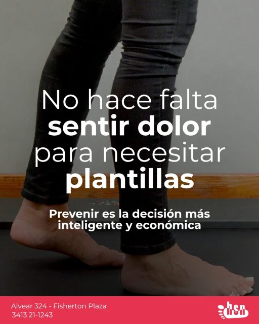 ¿Pensás que las plantillas son solo para personas mayores o con lesiones?

Eso es exactamente el mito que queremos romper.

Las plantillas personalizadas HSN están pensadas para cualquiera que camine, corra, entrene o simplemente pase horas de pie — sin importar la edad ni si tiene dolor.

Porque la prevención siempre es más inteligente que el tratamiento.

Un estudio de pisada HSN te muestra exactamente cómo está tu apoyo y qué necesita tu cuerpo antes de que aparezca el problema.

Escribinos y coordinamos tu evaluación.

📍 Fisherton Plaza local 15 · 341 744-6550
📍 Alvear 324 · 341 321-1243

#HSNOrtopedia #EstudioDePisada #PlantillasPersonalizadas #Prevención #SaludPostural